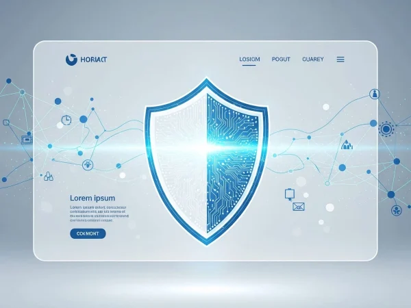 Escudo digital que simboliza el blindaje y la protección de un sitio web.